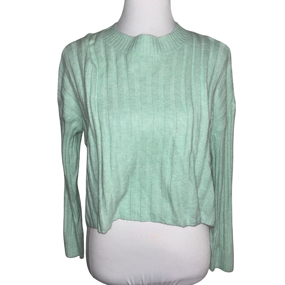 American Eagle Outfitters Mint Green Crew Neck Sweater